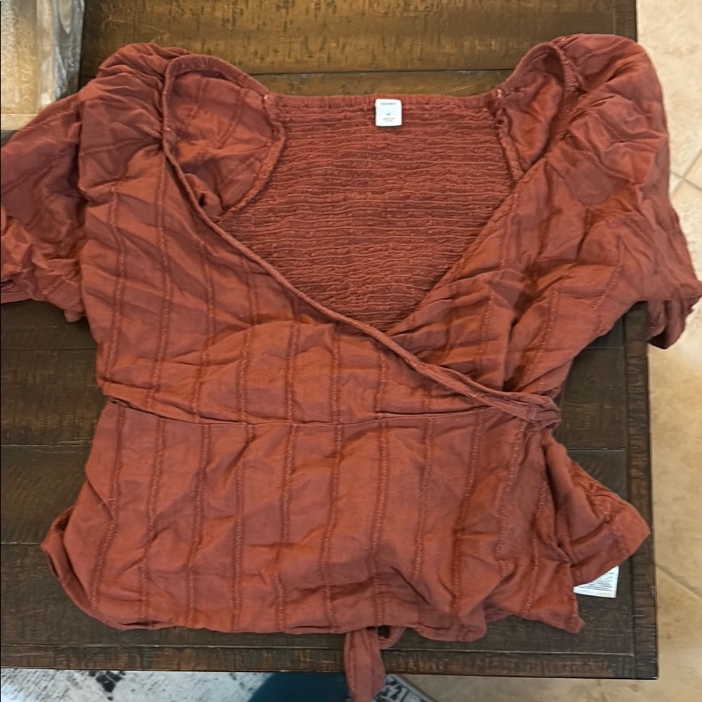 Old Navy Terracotta Wrap Blouse